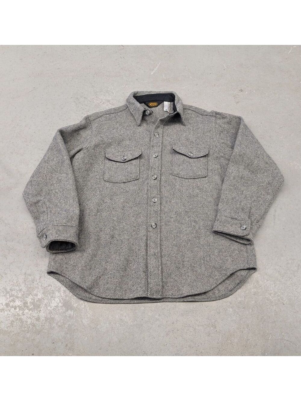 Vintage Woolrich Made in USA Salt Pepper Gray Wool Jacket
